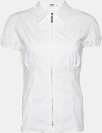 Moschino Jeans White Cotton Top & Checked Skirt Set