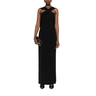 Solace London Os47043 Gown - - Dresses - Donna - Nero - M