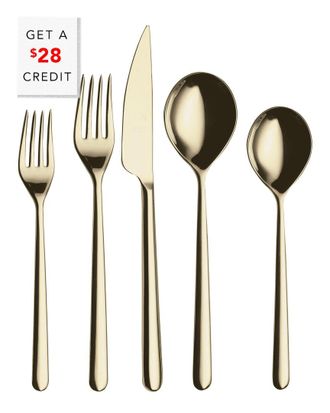 Mepra 5Pc Flatware Set With $28 Credit