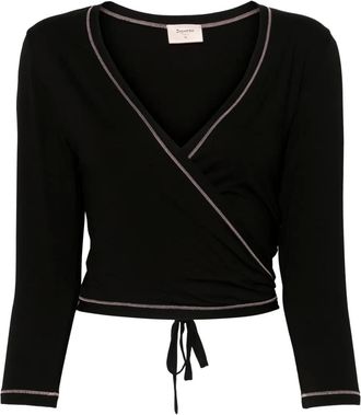 Repetto wrap-design top - Black