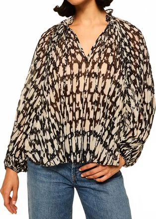 Misa Rissa Long Sleeve Top In Geo