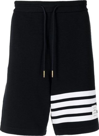 Thom Browne Shorts sportivi Ottoman a righe - 415 NAVY