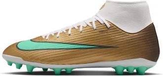 Nike Mens Mercurial Superfly 11 Academy Kylian Mbapp&eacute; Artificial-Grass High-Top Soccer Cleats in Brown | IR0785-701