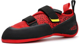 Generic Unisex Professional Indoor Rock Climbing Shoes - Anti-Slip Wear-Resistant Rock Climbing Shoes with Breathable Upper (Red,10.5)