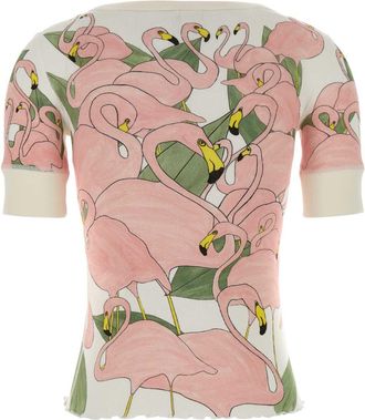 Chlo&eacute; Floral-Printed Cotton T-Shirt - Pink