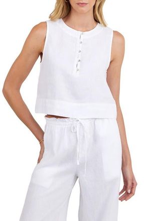 Bella Dahl Sleeveless Linen Top in White at Nordstrom, Size X-Small
