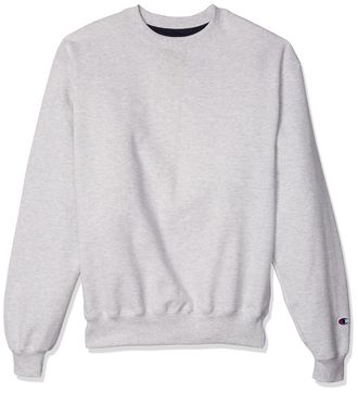 Champion Mens Cotton Max Crew Sweatshirt, Silver/Gray, S