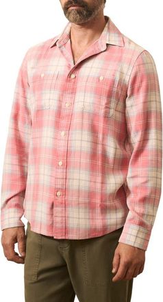 Faherty The Tried & True Plaid Chambray Button-Up Shirt in Carnation Field Plaid at Nordstrom Rack, Size X-Large