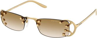Prada PR C57S 29H30V Womens Sunglasses Gold Size 52