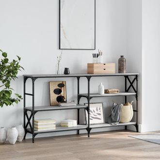 vidaXL Vidaxl - Mesa Consola Madera De Ingenier&iacute;a Gris Sonoma 150x29x76,5 Cm