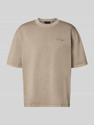 Pegador Oversized T-Shirt mit Label-Stitching in Graphit, Gr&ouml;&szlig;e XXL