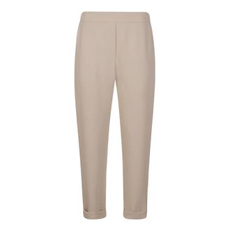 P.A.R.O.S.H. Cropped Trousers, female, Beige, Size: XS Cigarette Trousers