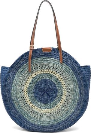 Anya Hindmarch Round Bow Raffia Tote Bag