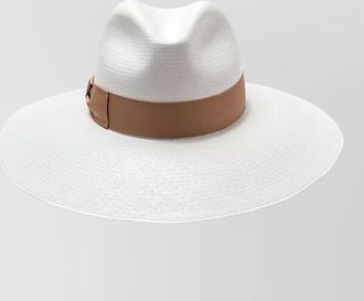 Borsalino sophie hat straw wide brim bow ribbon