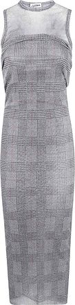 Jean Paul Gaultier Mesh Long Dress Double Layer Printed