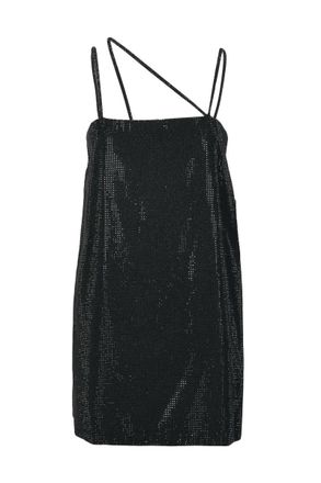 Dondup Short Dress Rhinestones Slit - Black