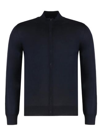 Moorer Casoni zip-up cardigan - men - Fabric - 48 - Blue