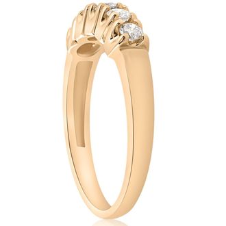 Pompeii3 1/2ct Round Diamond Wedding Anniversary 14K Gold Ring Size Selectable