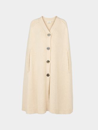 Isa Arfen Womens Cashmere and Lambswool Cape One Size