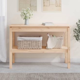 vidaXL Mesa Consola Madera Maciza De Pino 110x40x75 Cm Vidaxl