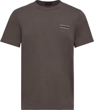 Moncler BRANDED COTTON T SHIRT Size: XXL, colour: BROWN