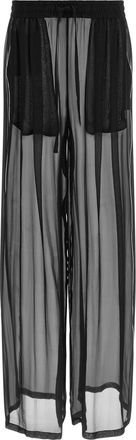 Dolce & Gabbana Black Silk Casual Womens Pants