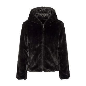 Save The Duck Laila Omkeerbaar Jack met Capuchon - Dames - Jassen - Zwart - Maat: M Zijde