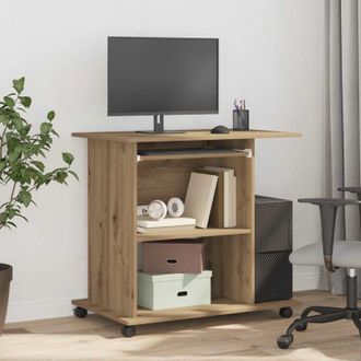 vidaXL Vidaxl - Scrivania Computer Rovere Artigianale Legno Multistrato