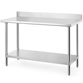 OEM Mesa De Pared Budget Line Con Estante Y Borde Atornillado 140x60x95 Cm