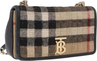 Burberry Pre-owned Vintage Schoudertas - Dames - Vintage Handtas - Veelkleurig - ONE Size - Katoen - Vintage