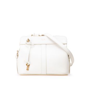 Celine Witte Leren Schoudertas