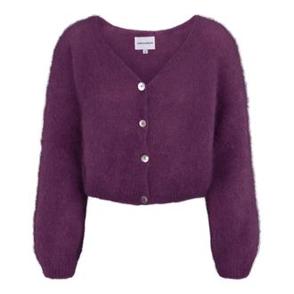 Americandreams Americandreams, Truien & Vesten, Dames, Paars, XL, Wol, Cornelia Cropped Cardigan