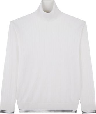 Paul & Shark Wool and cashmere turtleneck sweater, Man, White, Size: XXL