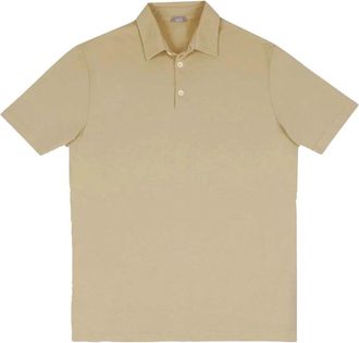 Zanone Polo Shirts - Heren - Polos - Beige - L - Katoen - Tops