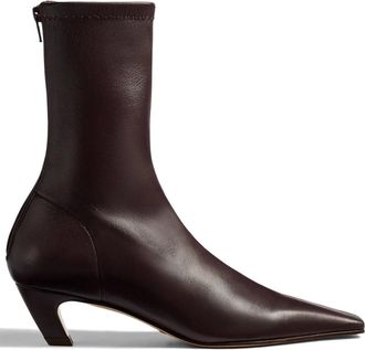 Khaite Laarzen met vierkante neus - Dames - Schoenen - Rood - Maat: 36 EU Leer