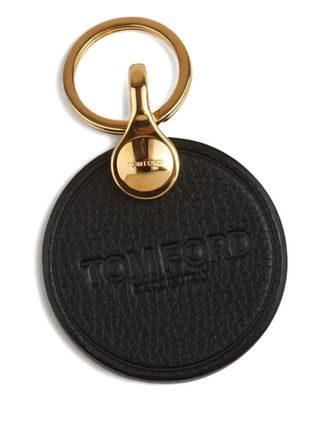 Tom Ford leather keychain - Gold