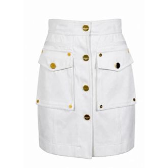 Elisabetta Franchi Pencil Skirts, female, White, Size: M Elisabetta Franchi Skirts