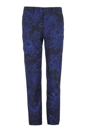 Lords of Harlech Paxton Tailored Wool Pant in Marco Floral Midnight at Nordstrom, Size 3638