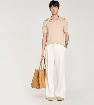 Sandro Short-sleeved V-neck polo shirt