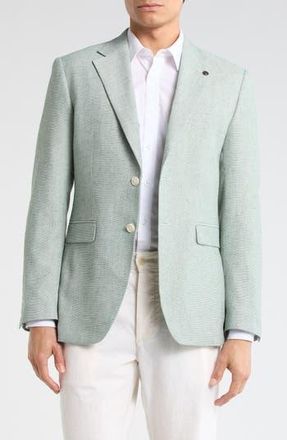 T.R. Premium Slim Fit Stretch Linen Sport Coat in Pistachio at Nordstrom Rack, Size Xx-Large