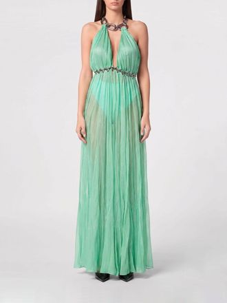 Philipp Plein Abito da sera lungo in chiffon con scollo allamericana e spacco
