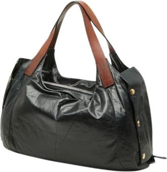 Celine Pre-owned Leren 2way Schoudertas - Dames - Vintage Shopper - Blauw - ONE Size - Leer - Vintage