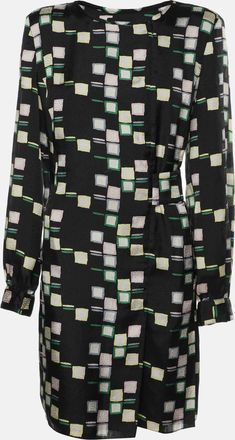 Emporio Armani Black Printed Crepe Mini Dress