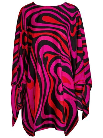 Pucci Printed Silk-twill Mini Kaftan - Pink - One Size