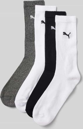 Puma Socken mit Label-Detail im 4er-Pack in Flanell, Größe 39/42