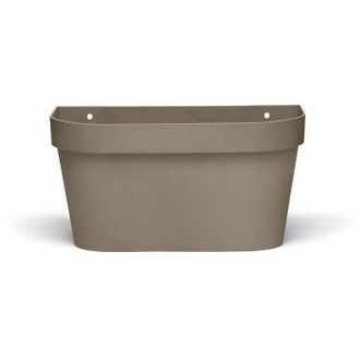 OEM Maceta Mural - Garden Id Star - Taupe 36 X 16 Cm - Reserva De Agua Con Sistema De Desbordamiento - Reciclado Y 100% Reciclable