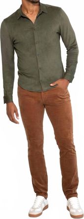 Monfrere Brando Velvet Slim Fit Jeans In Saddle