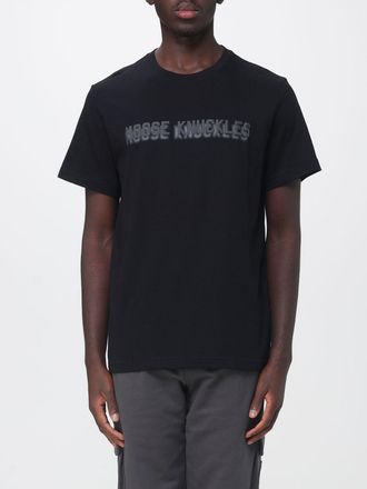 Moose Knuckles Pima Cotton Crewneck T-Shirt with Printed Logo