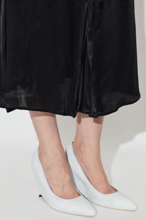 Maison Margiela Leather Wedge Shoes, Womens, White