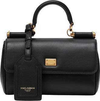 Dolce & Gabbana Tassen, Dames, Zwart, ONE Size, Katoen, My Sicily Handbag